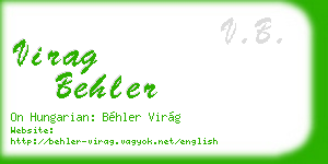 virag behler business card